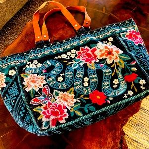 Johnny Was travel/day duffle/tote bag